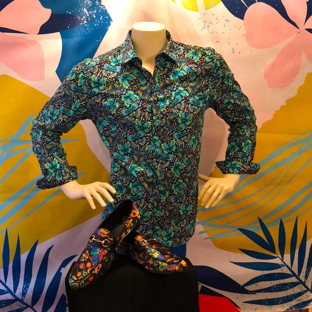 COPY - Paisley Gray colorful Shirt